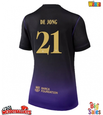 Barcelona Frenkie de Jong #21 Replica Away Stadium Shirt for Women 2026-27 Short Sleeve